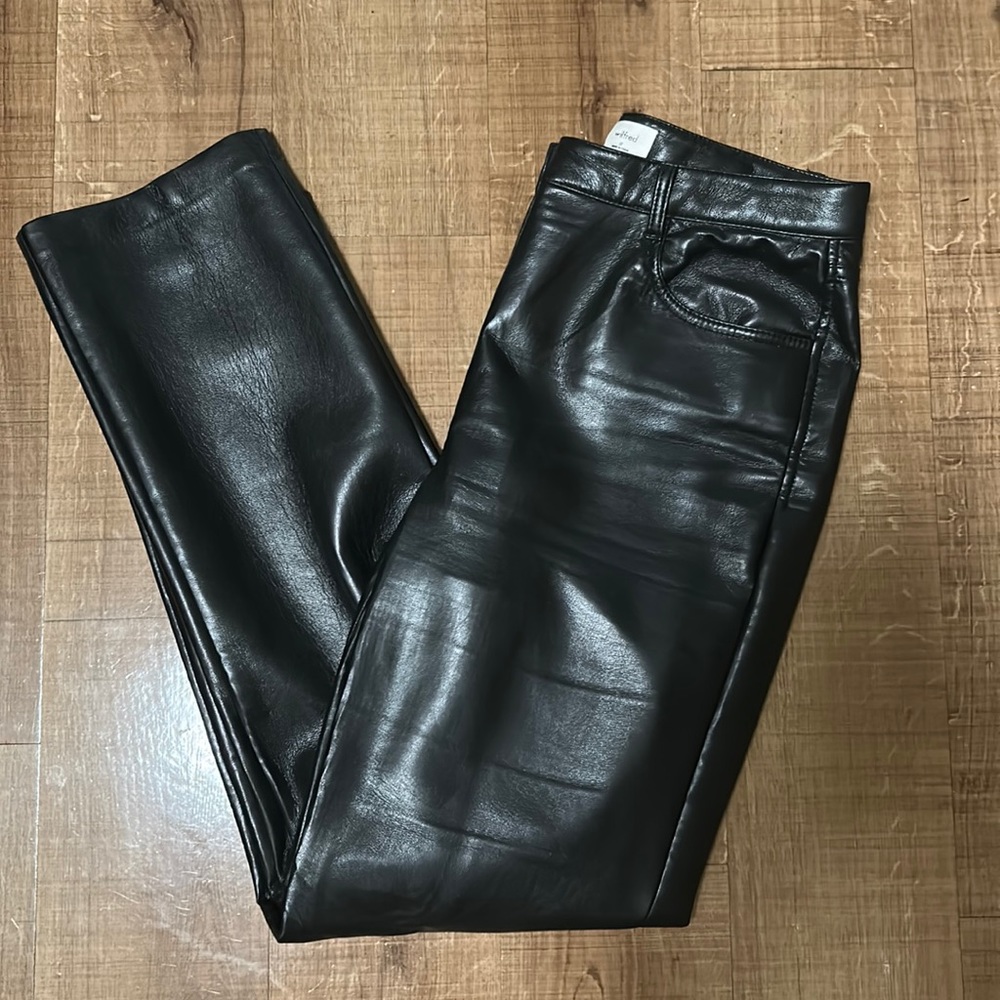 Black Leather Melina Pants
